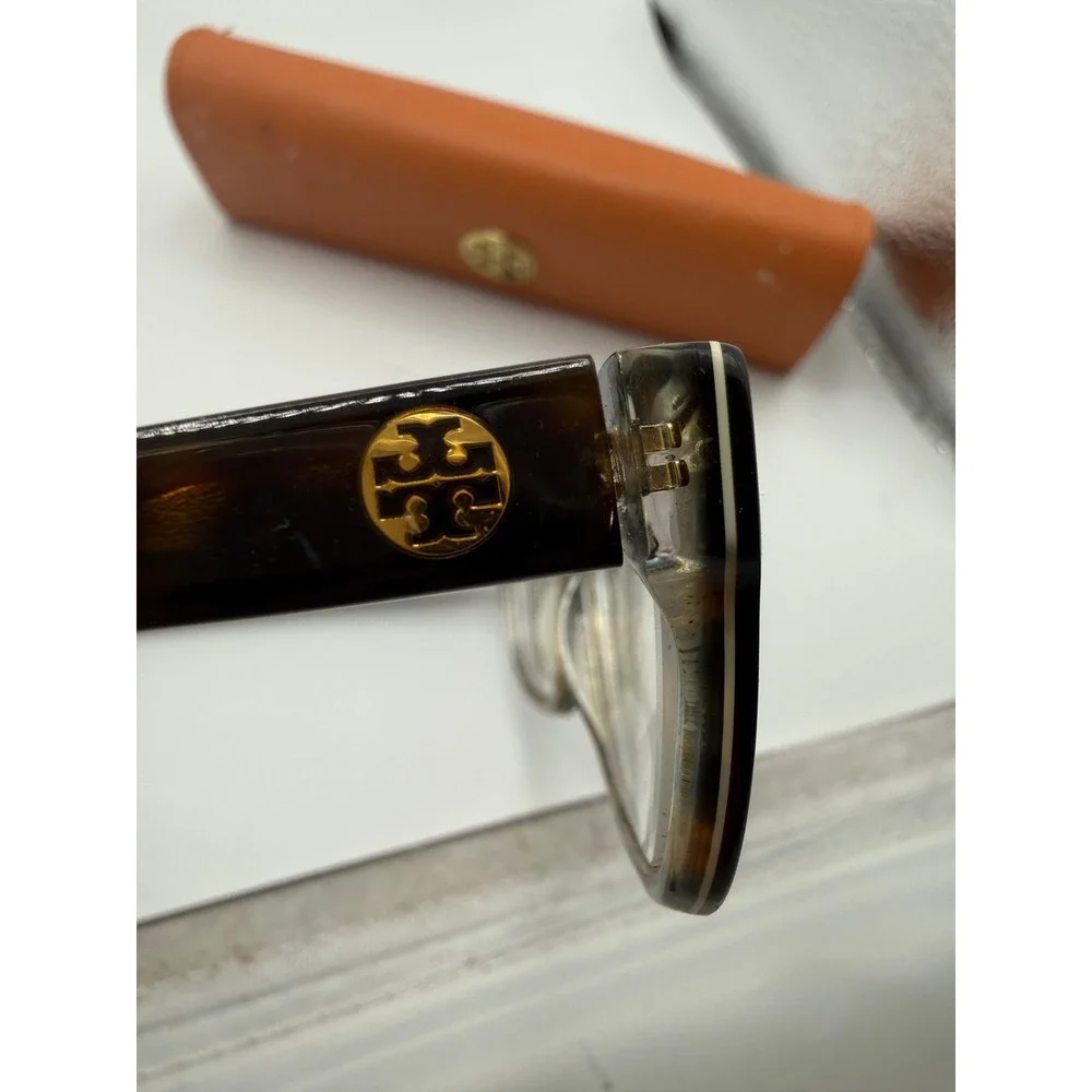 Tory Burch‎ TY2011 Dark Tortoise Eyeglasses Frames with Orange Case 49-17-135